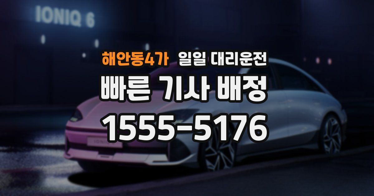 해안동4가 일일 대리운전