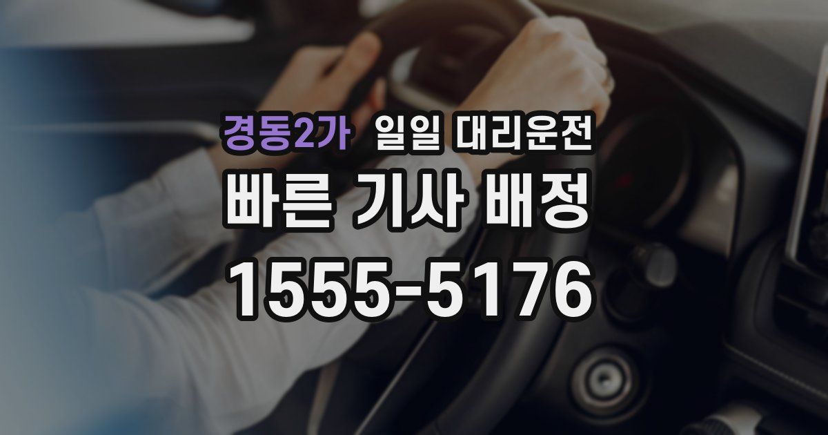 경동2가 일일 대리운전
