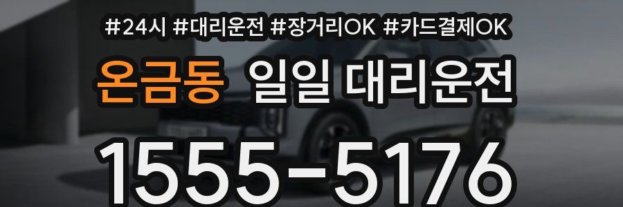 온금동 일일 대리운전