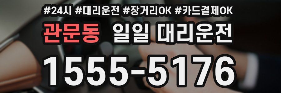 관문동 일일 대리운전