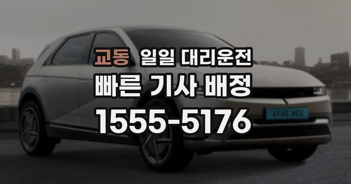 교동 일일 대리운전