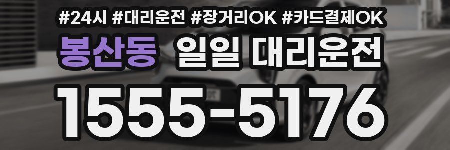 봉산동 일일 대리운전