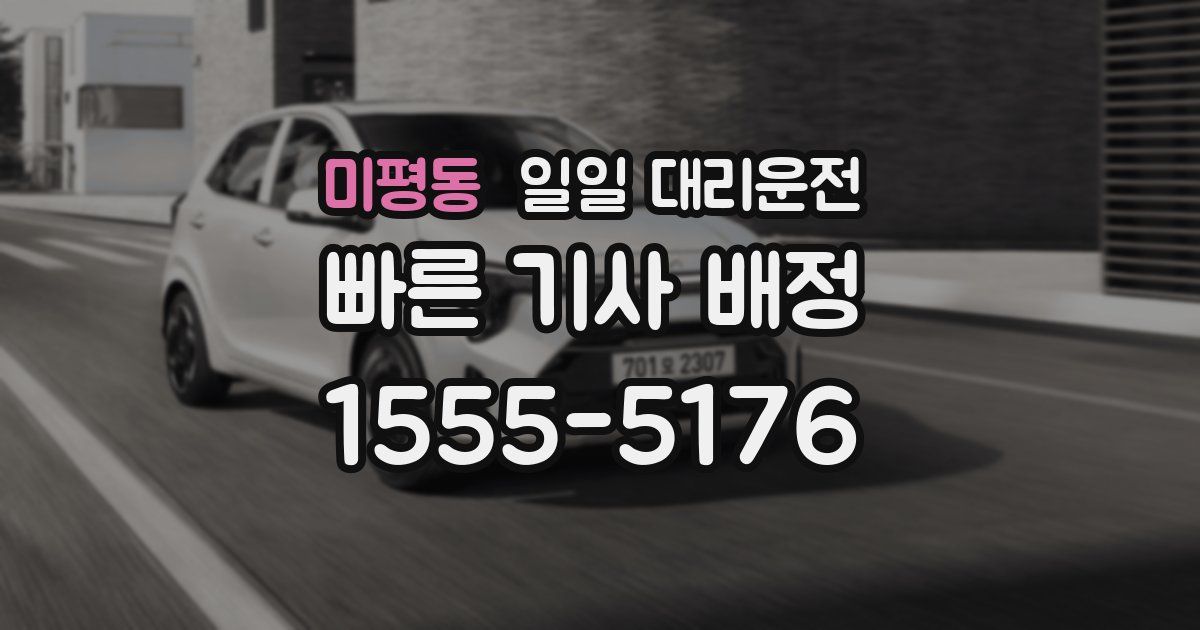 미평동 일일 대리운전