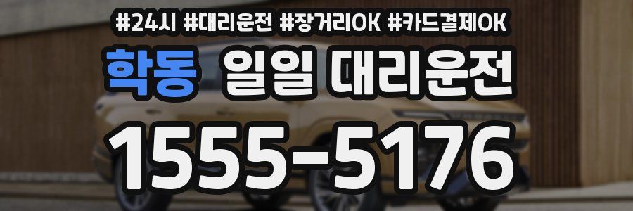 학동 일일 대리운전