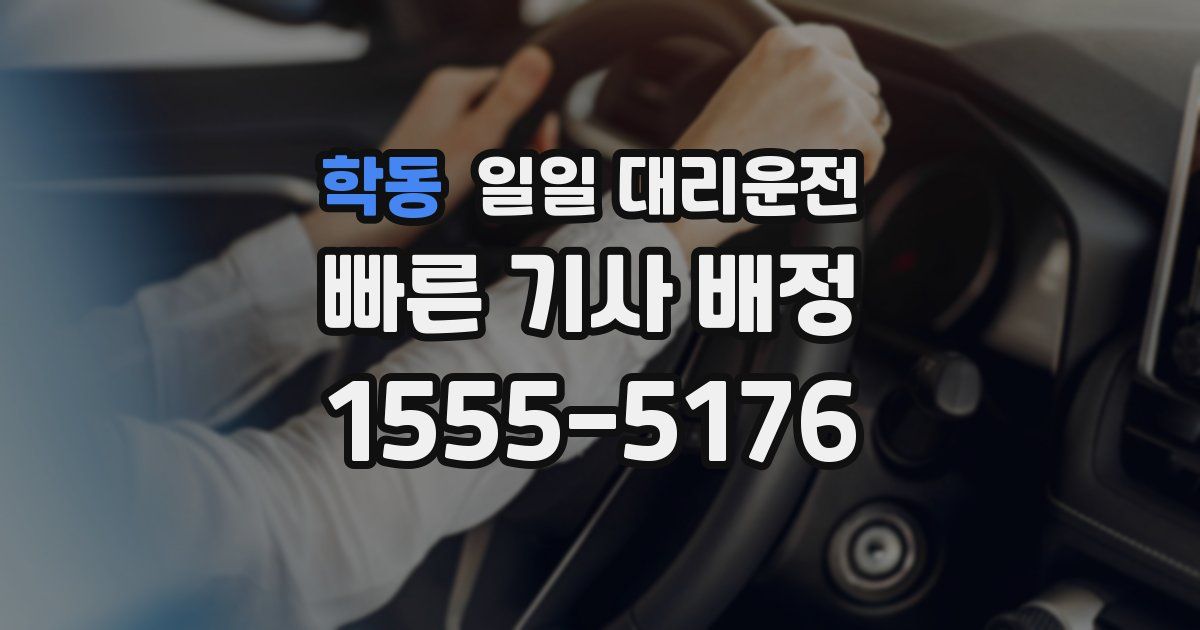 학동 일일 대리운전