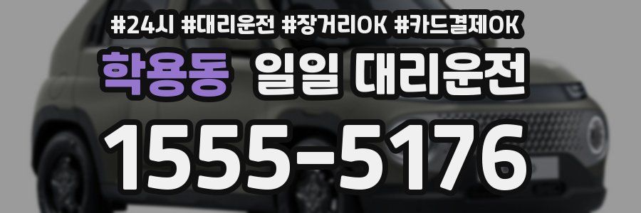 학용동 일일 대리운전