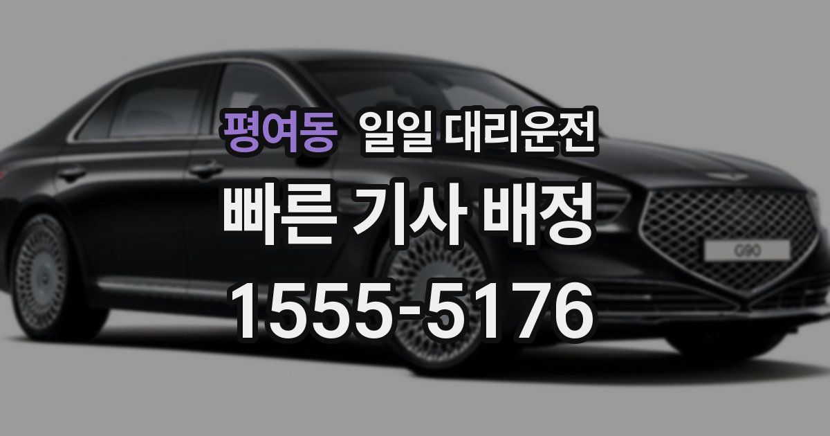 평여동 일일 대리운전