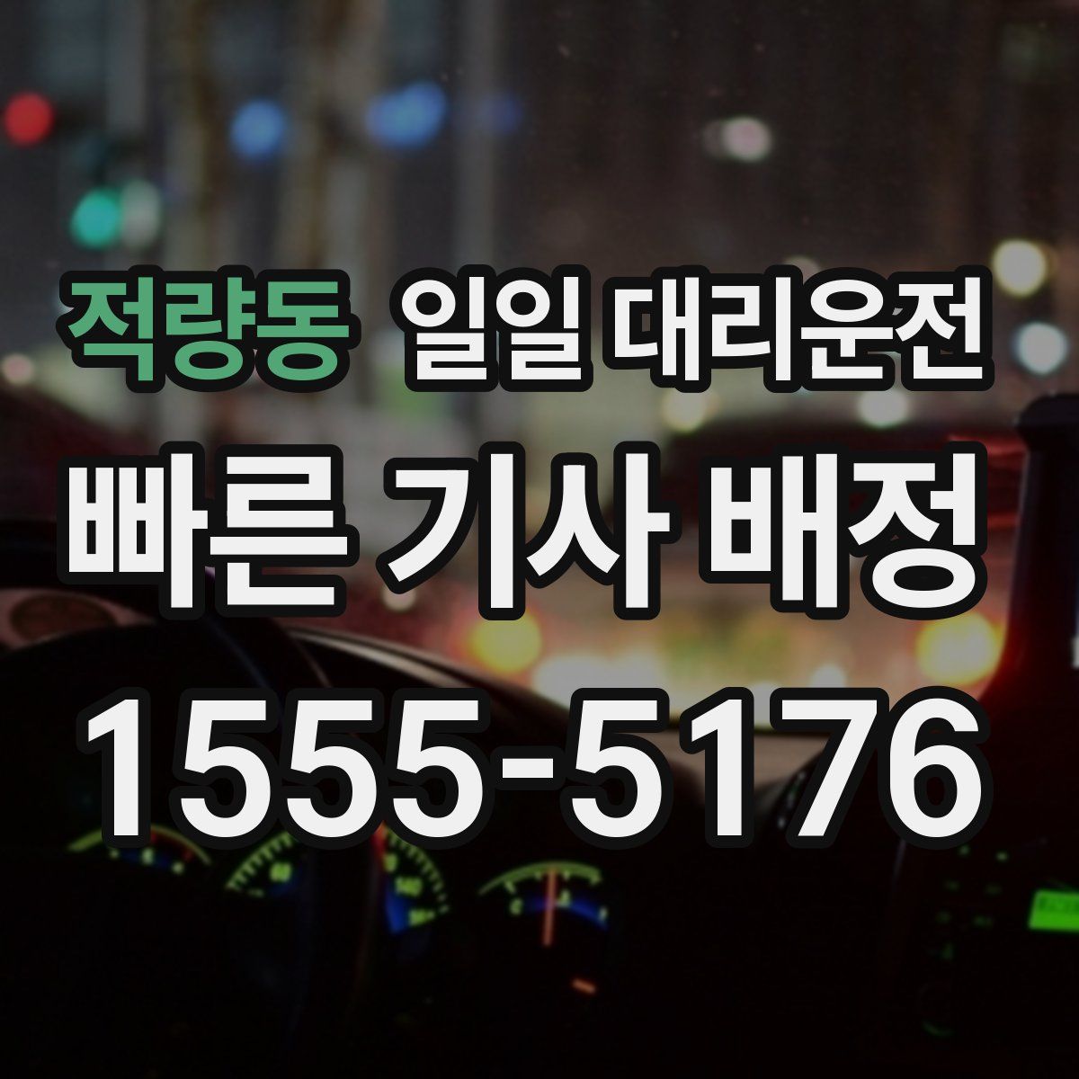 적량동 일일 대리운전