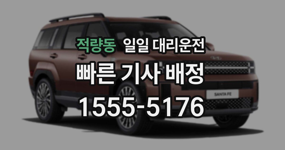 적량동 일일 대리운전