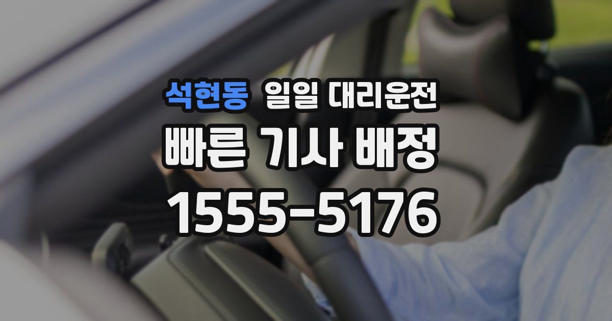 석현동 일일 대리운전