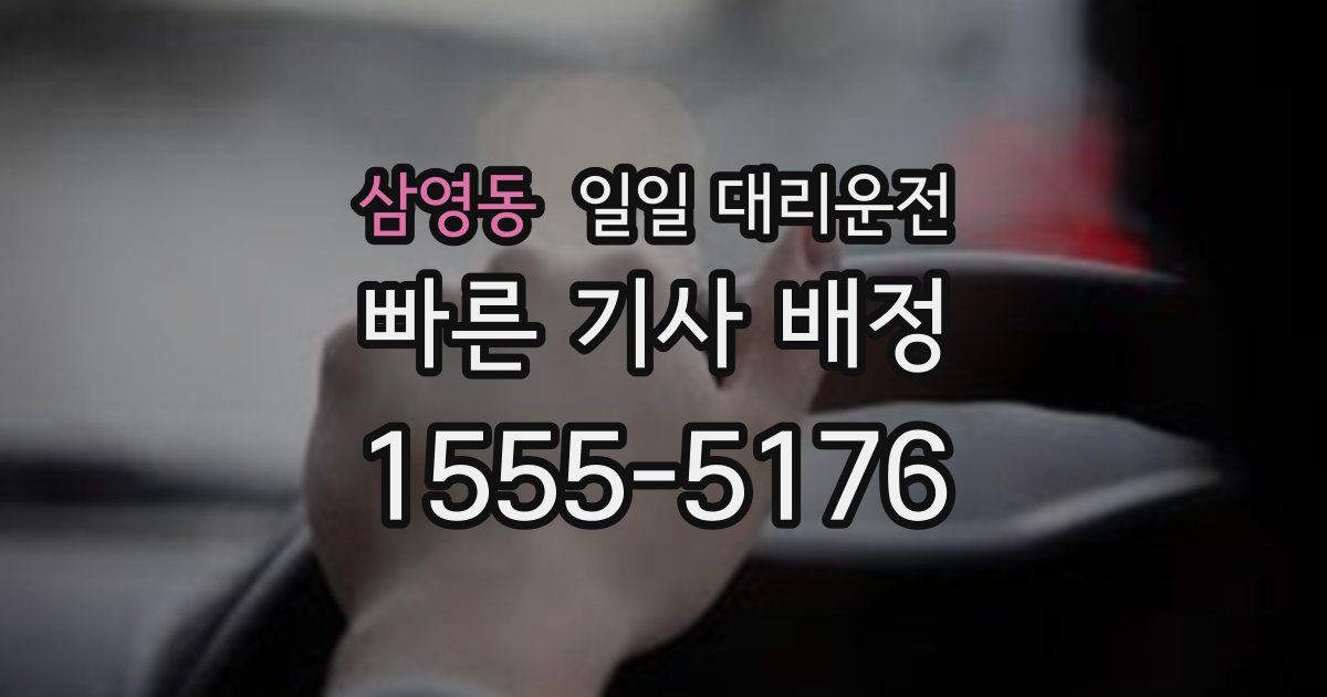 삼영동 일일 대리운전
