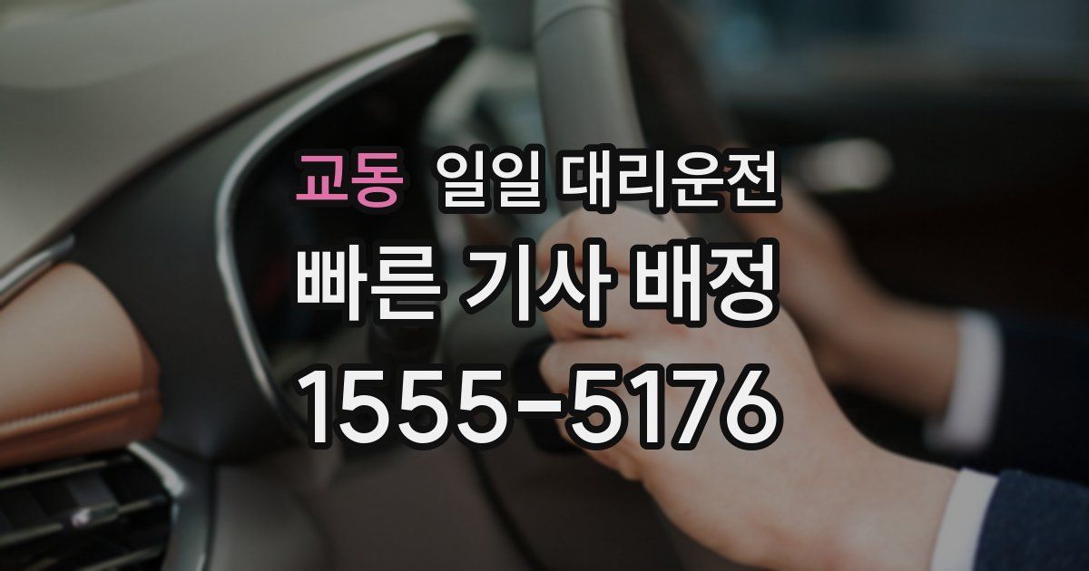 교동 일일 대리운전