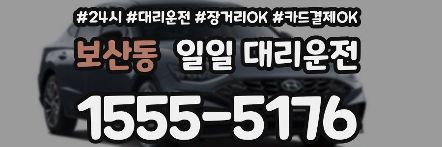 보산동 일일 대리운전