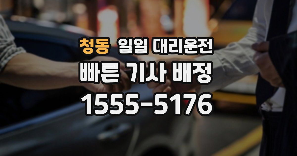 청동 일일 대리운전