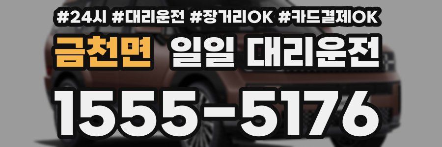 금천면 일일 대리운전