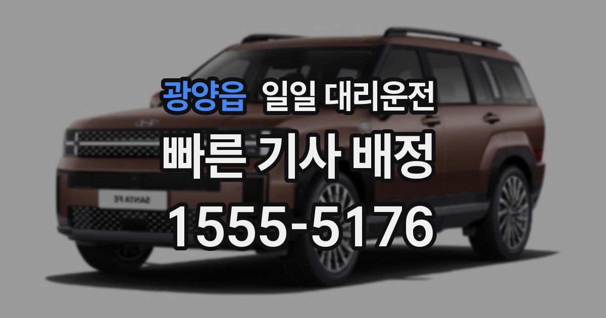 광양읍 일일 대리운전