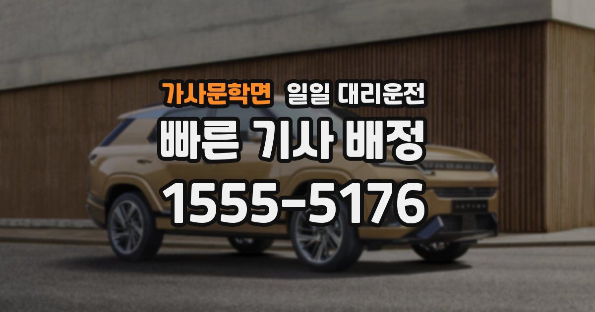 가사문학면 일일 대리운전