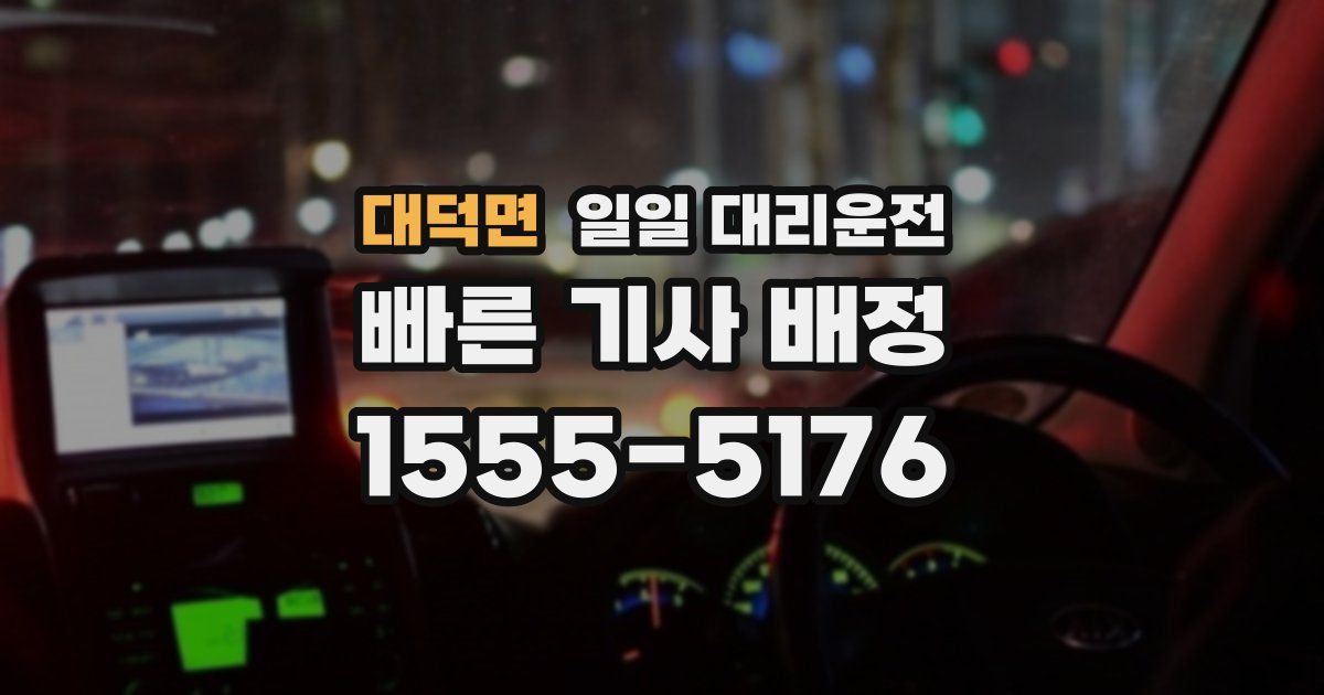 대덕면 일일 대리운전
