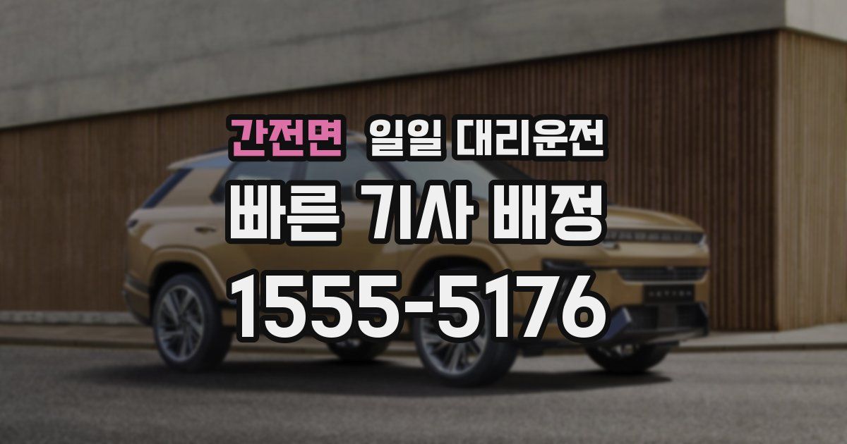 간전면 일일 대리운전