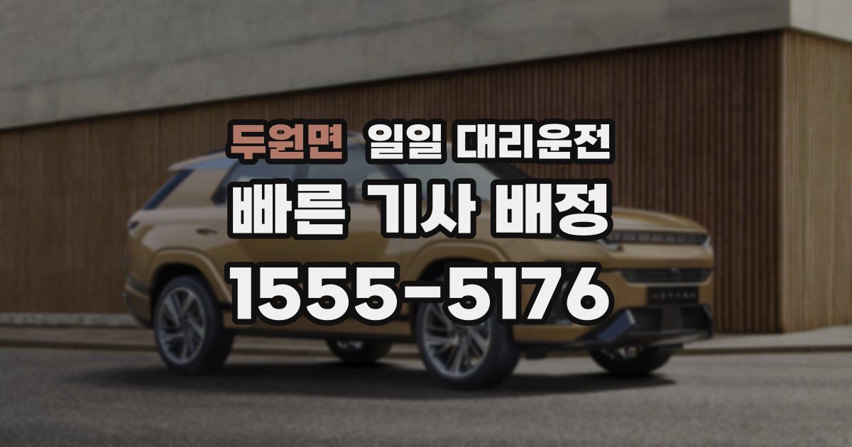 두원면 일일 대리운전
