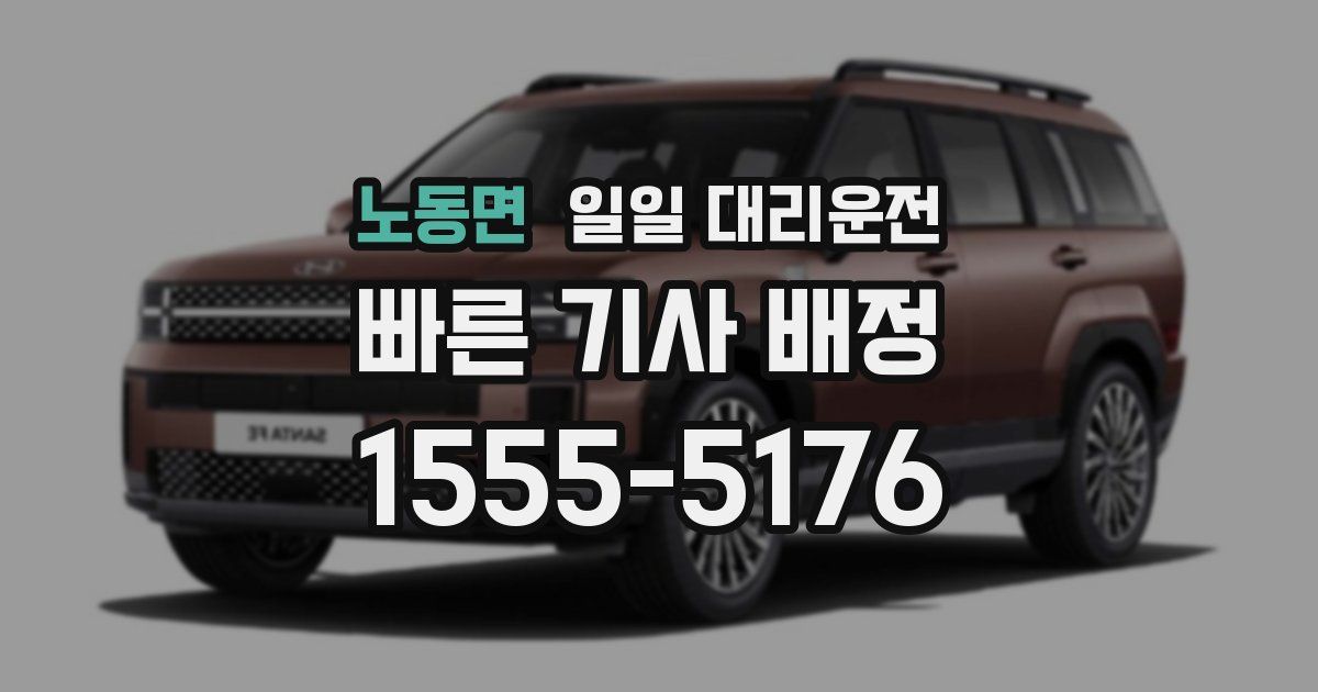 노동면 일일 대리운전