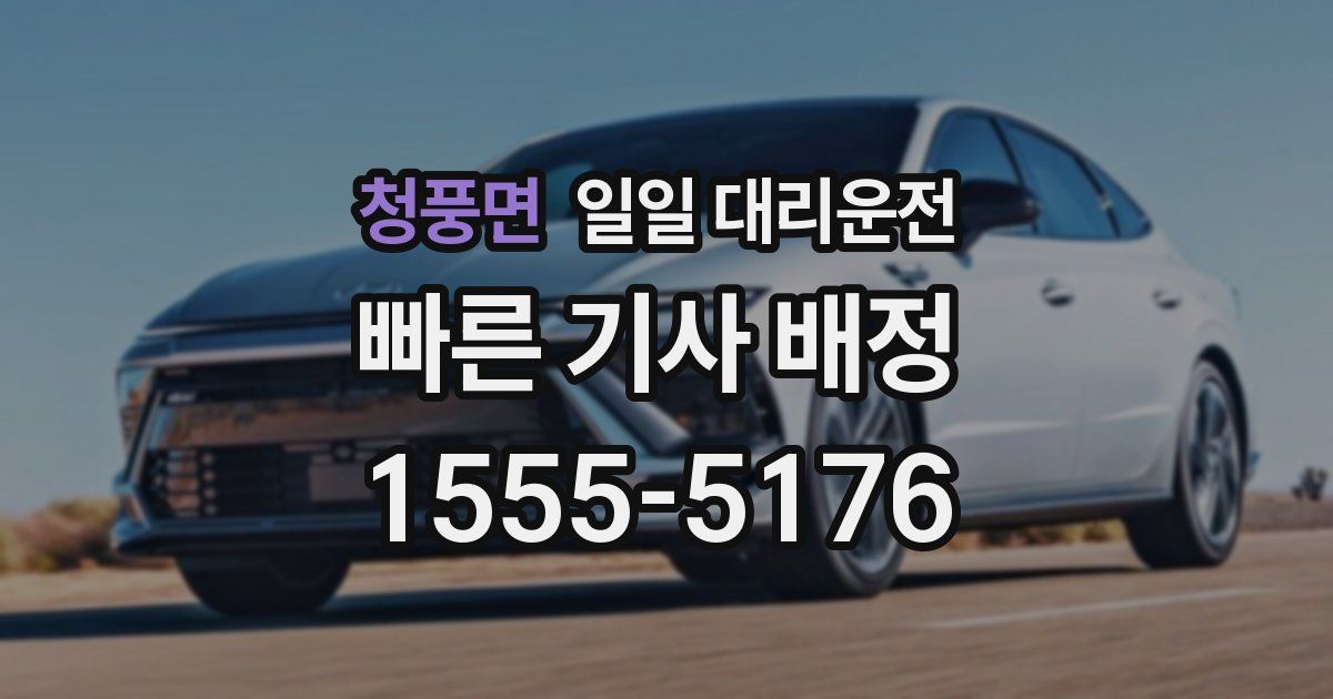 청풍면 일일 대리운전