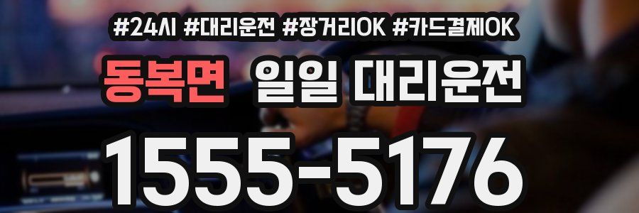 동복면 일일 대리운전