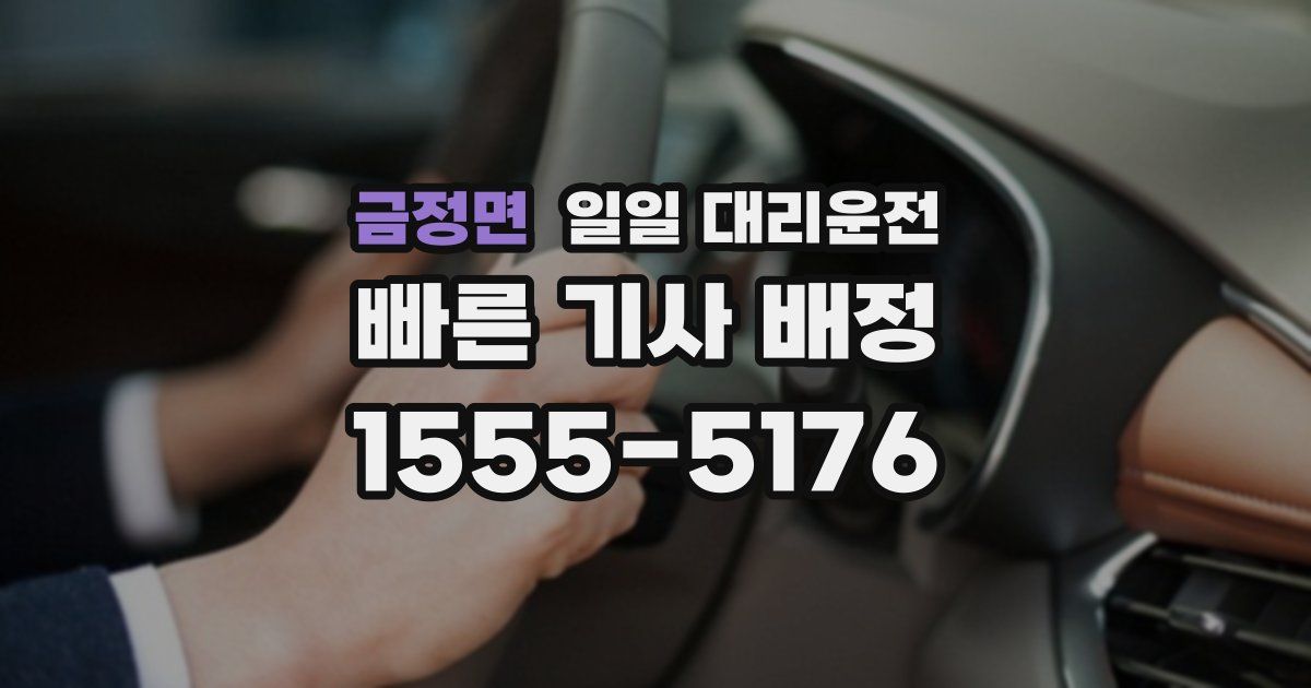 금정면 일일 대리운전