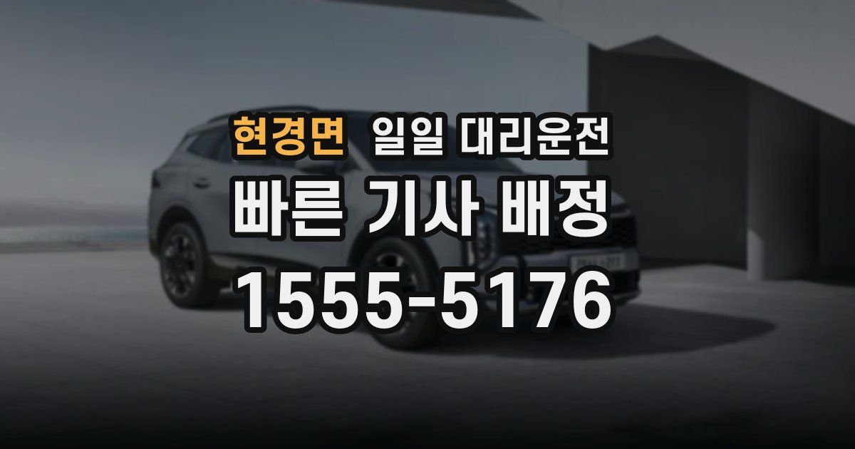 현경면 일일 대리운전