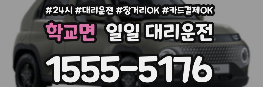학교면 일일 대리운전