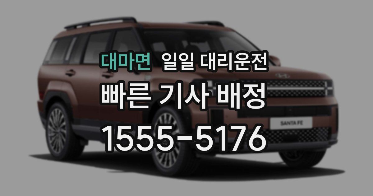 대마면 일일 대리운전