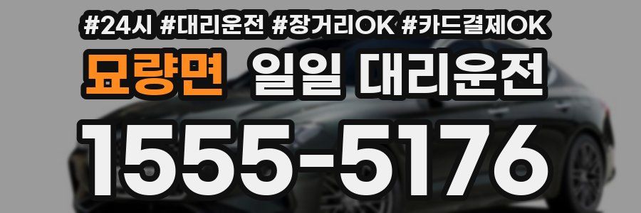 묘량면 일일 대리운전