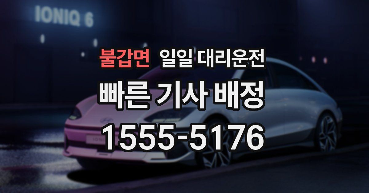 불갑면 일일 대리운전