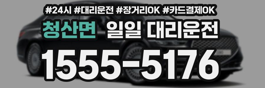 청산면 일일 대리운전