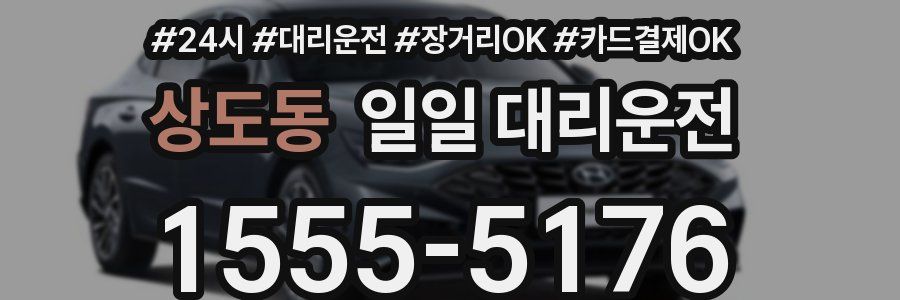 상도동 일일 대리운전
