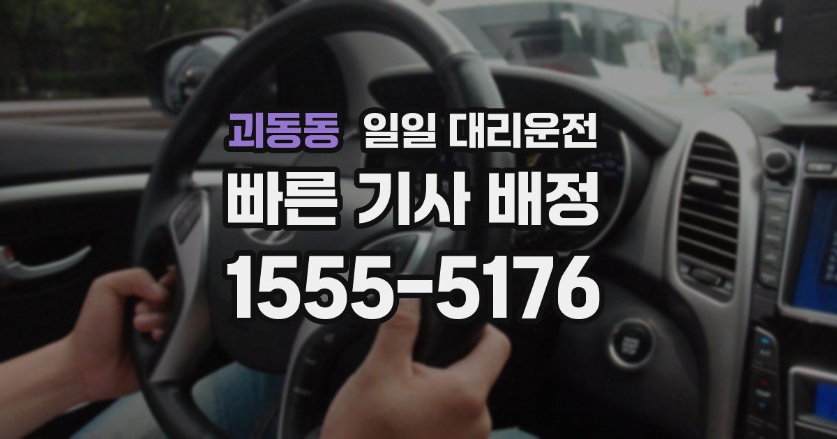 괴동동 일일 대리운전