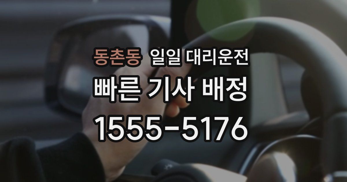 동촌동 일일 대리운전