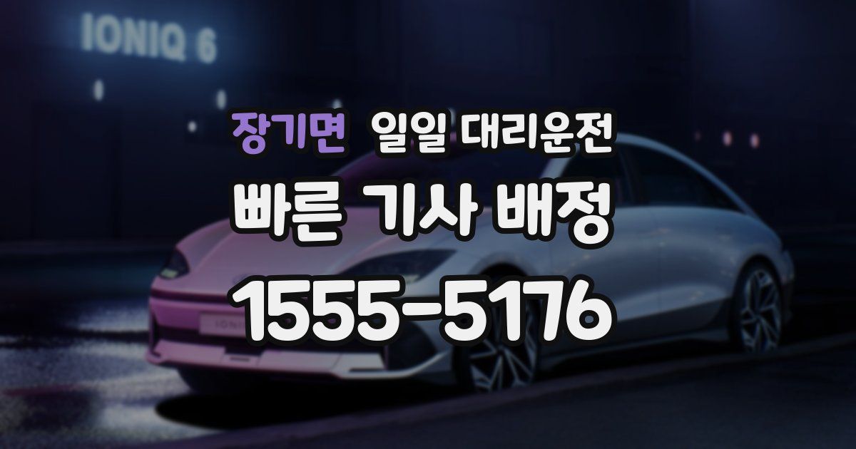 장기면 일일 대리운전