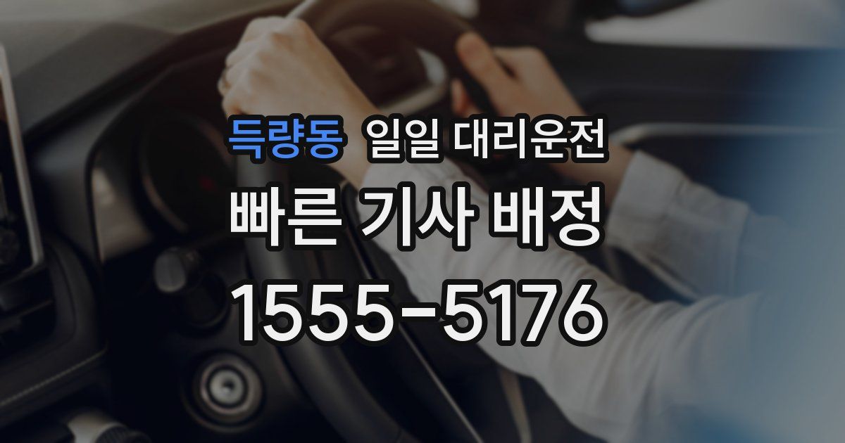 득량동 일일 대리운전