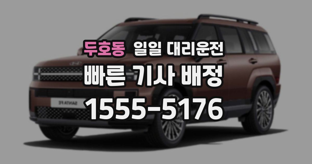 두호동 일일 대리운전