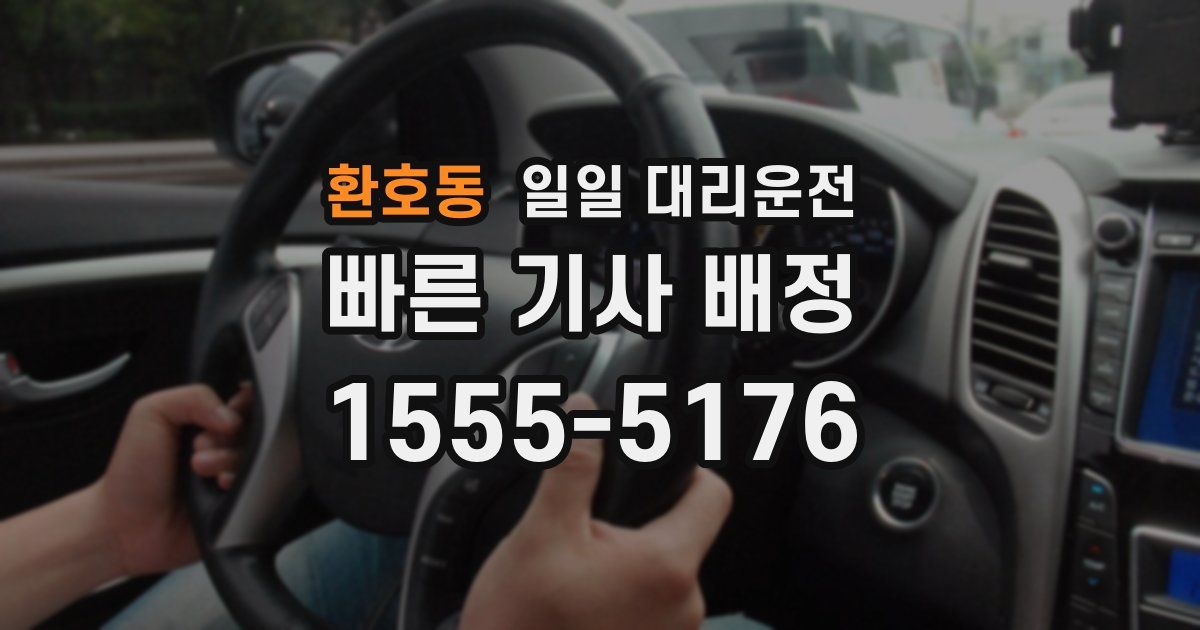 환호동 일일 대리운전