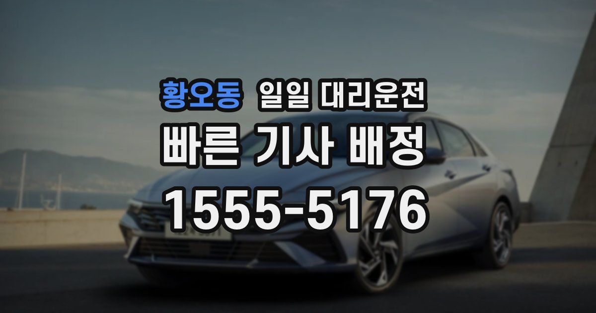 황오동 일일 대리운전