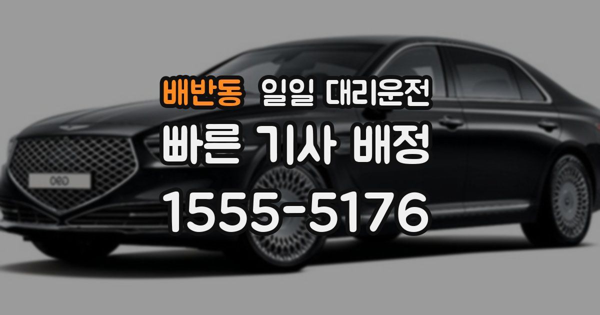 배반동 일일 대리운전
