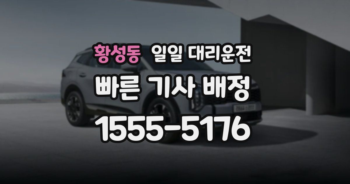 황성동 일일 대리운전