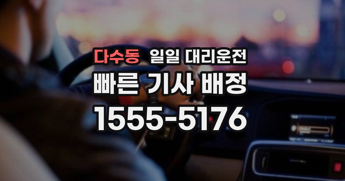 다수동 일일 대리운전