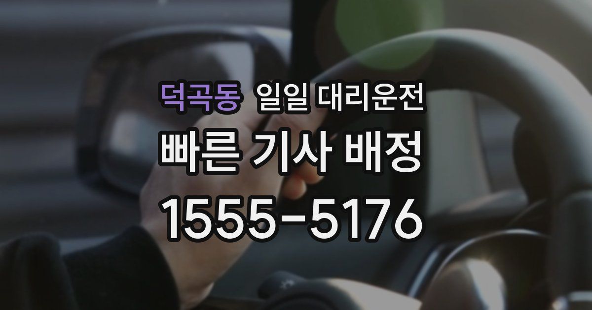 덕곡동 일일 대리운전