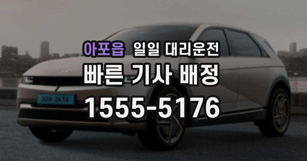 아포읍 일일 대리운전