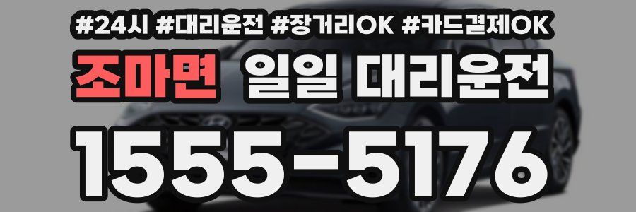 조마면 일일 대리운전