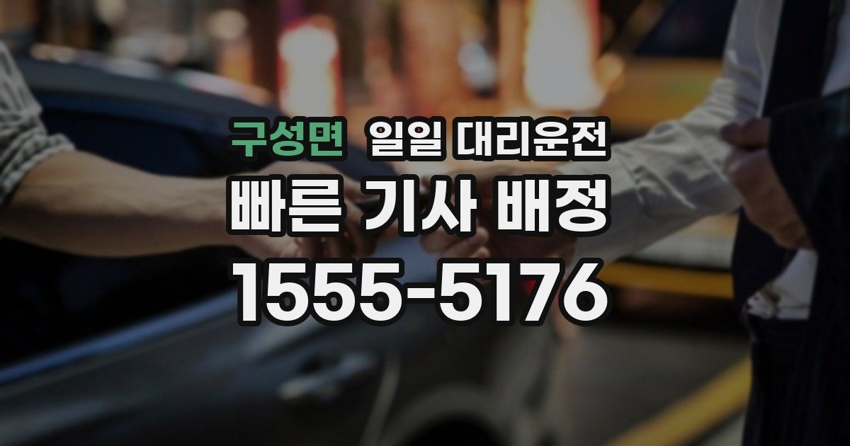 구성면 일일 대리운전