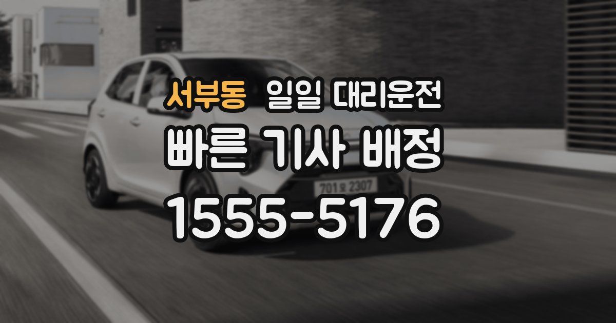 서부동 일일 대리운전